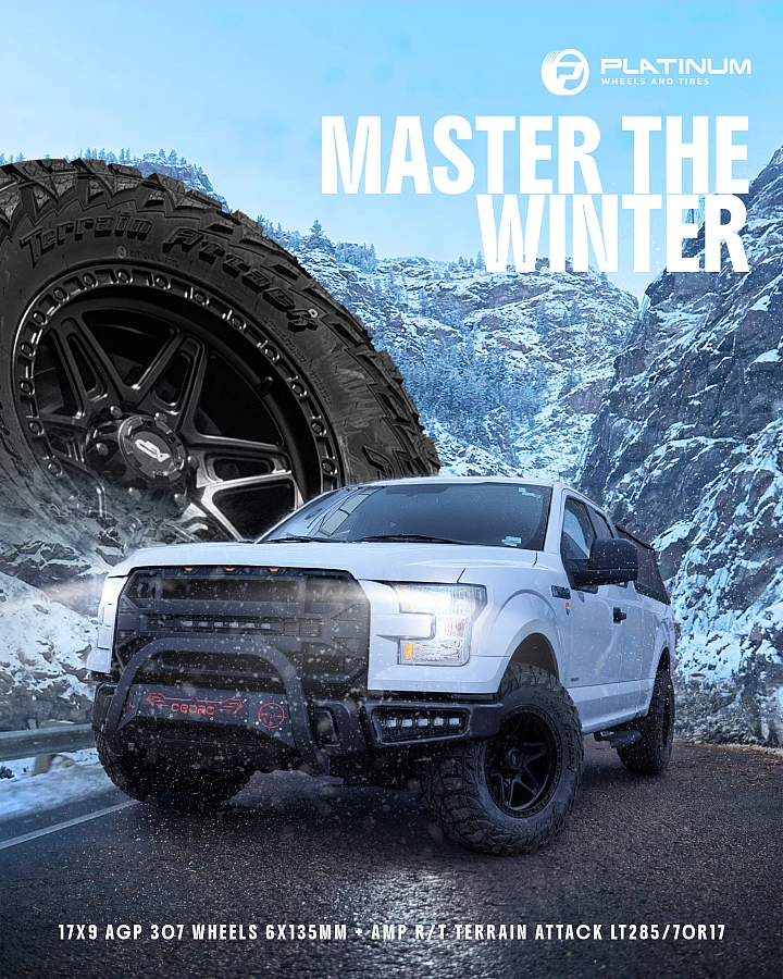 AGP 307 Black Aftermarket Wheel on 2018 Ford F-150