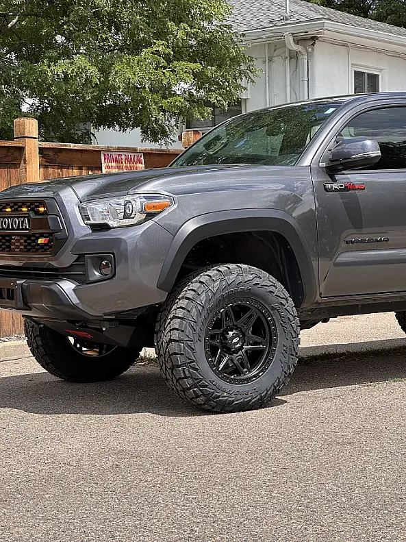 AGP 307 Black Aftermarket Wheel on 2024 Toyota Tacoma