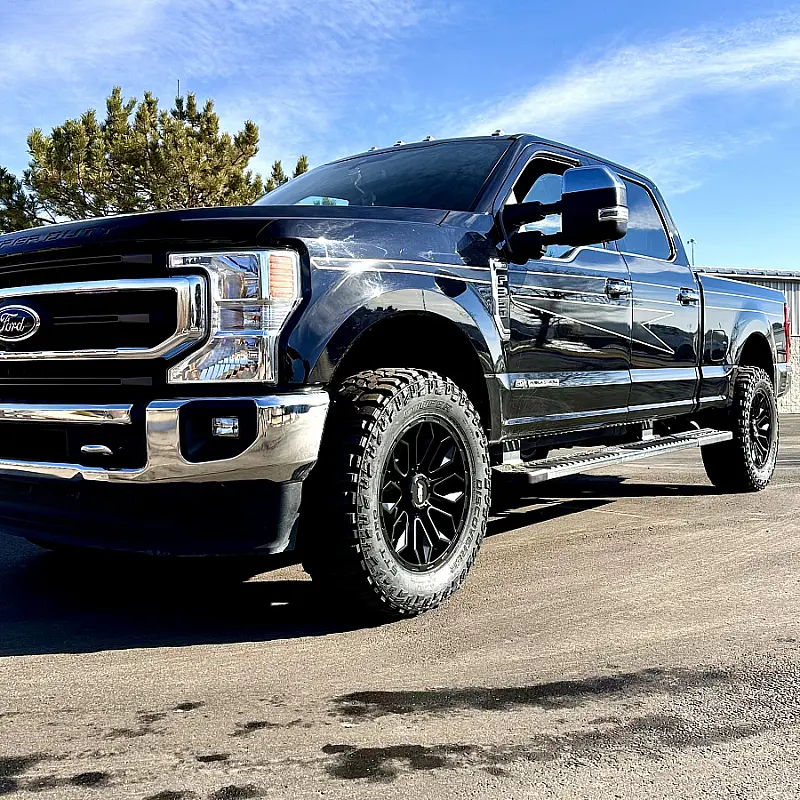 2019 Ford F-350 with AGP HD304 Black Wheels