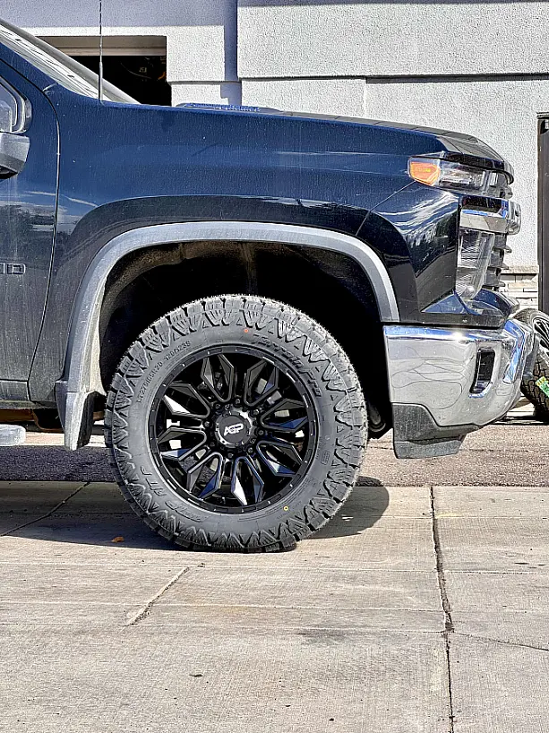 AGP HD304 Black Aftermarket Wheel on 2025 Chevrolet Silverado 2500HD