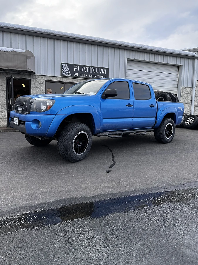 2014 Toyota Tacoma with AGP TRUX Black and Polished Wheels