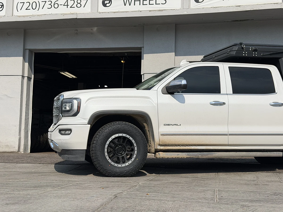 Black and Polished AGP TRUX Rim on 2017 GMC Sierra 1500