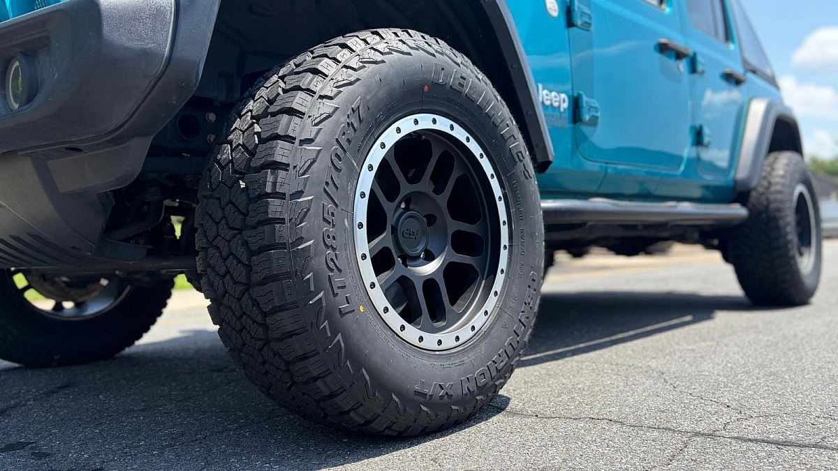 2020 Jeep Wrangler with AGP TRUX Black and Polished Rims