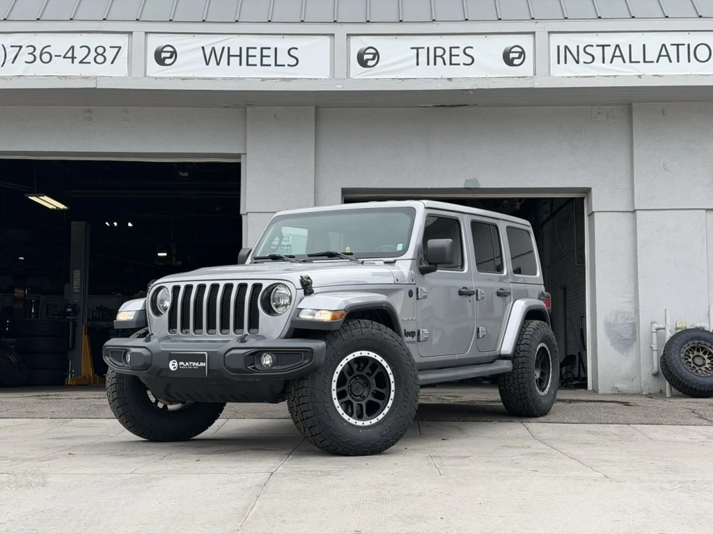 Black and Polished AGP TRUX Rim on 2023 Jeep Wrangler