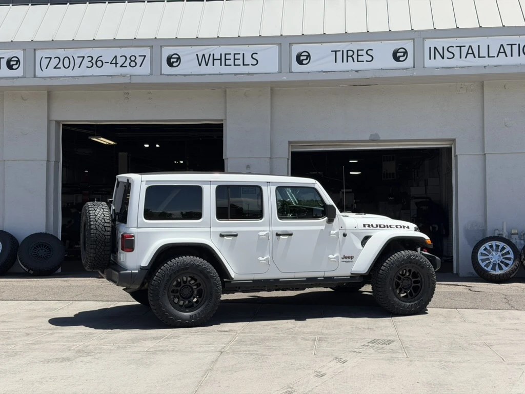 Black AGP TRUX Rim on 2021 Jeep Wrangler