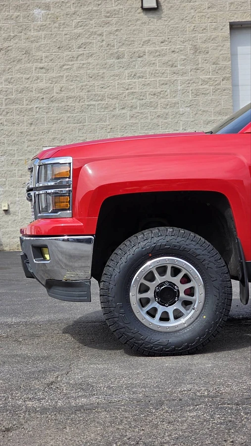 2016 Chevrolet Silverado 1500 with Basta RF1 Polished Silver Wheels