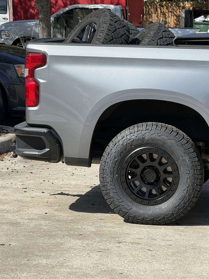 2025 Chevrolet Silverado 1500 with Basta RF1 Black Wheels