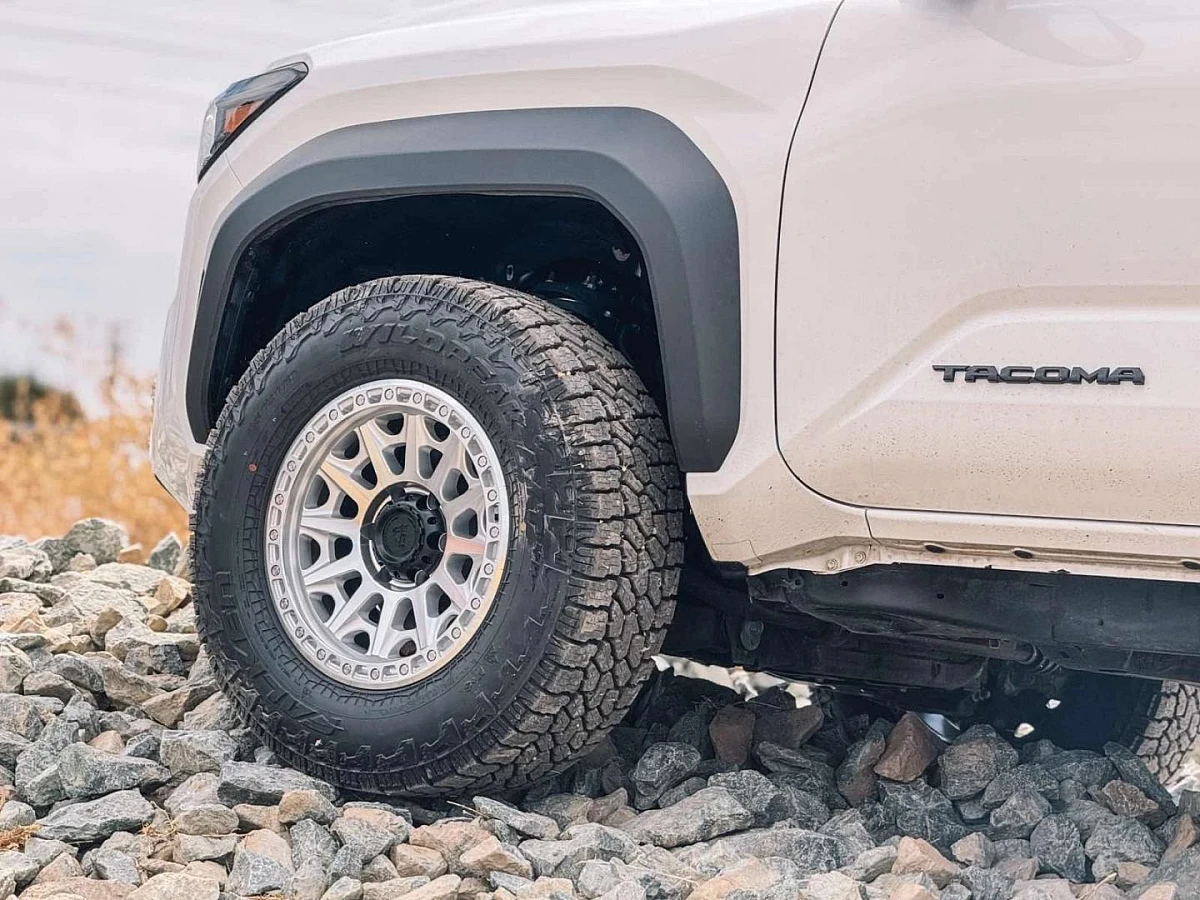 2026 Toyota Tacoma with Basta RF2 Polished Silver Wheels