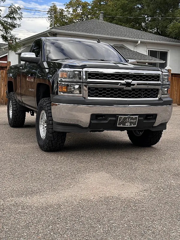 2015 Chevrolet Silverado 1500 with Basta RF3 Polished Silver Wheels