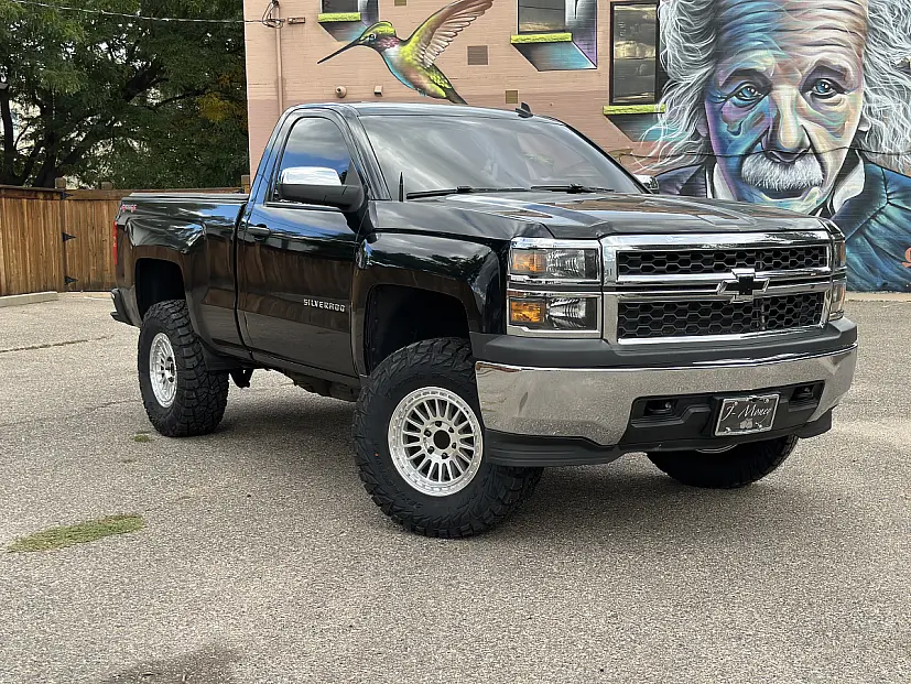 2015 Chevrolet Silverado 1500 with Basta RF3 Polished Silver Rims