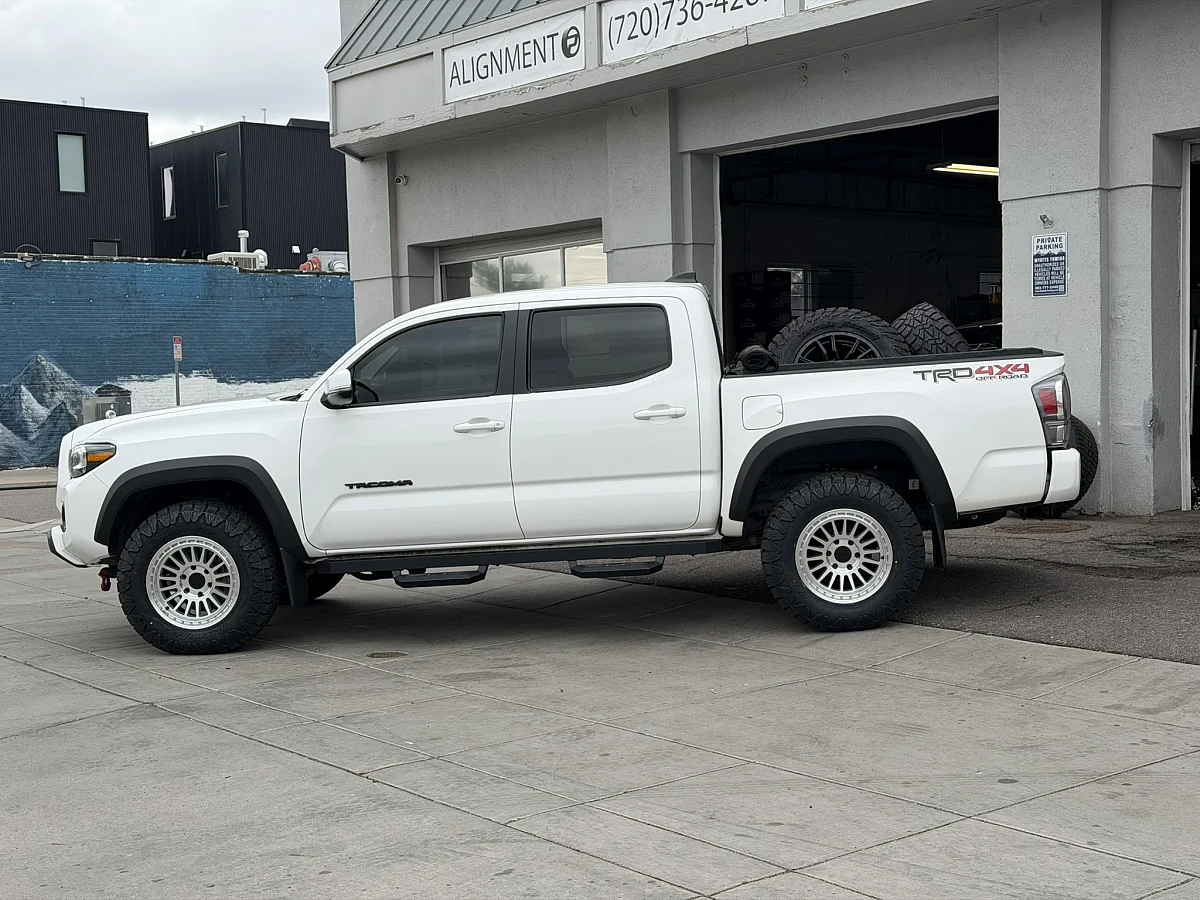 Basta RF3 Polished Silver Aftermarket Wheel on 2023 Toyota Tacoma