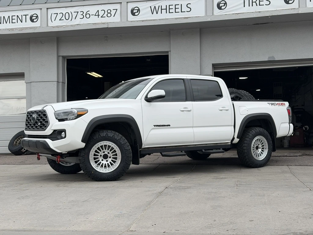 Polished Silver Basta RF3 on 2023 Toyota Tacoma