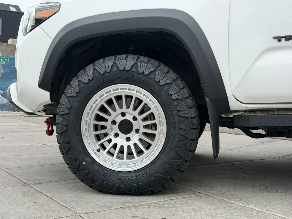 Polished Silver Basta RF3 Rim on 2023 Toyota Tacoma