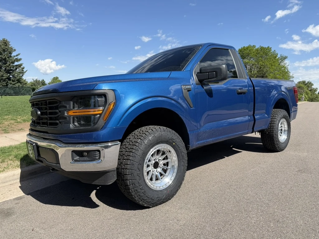 Polished Silver Wheels Lock Off-Road Baja on 2024 Ford F-150