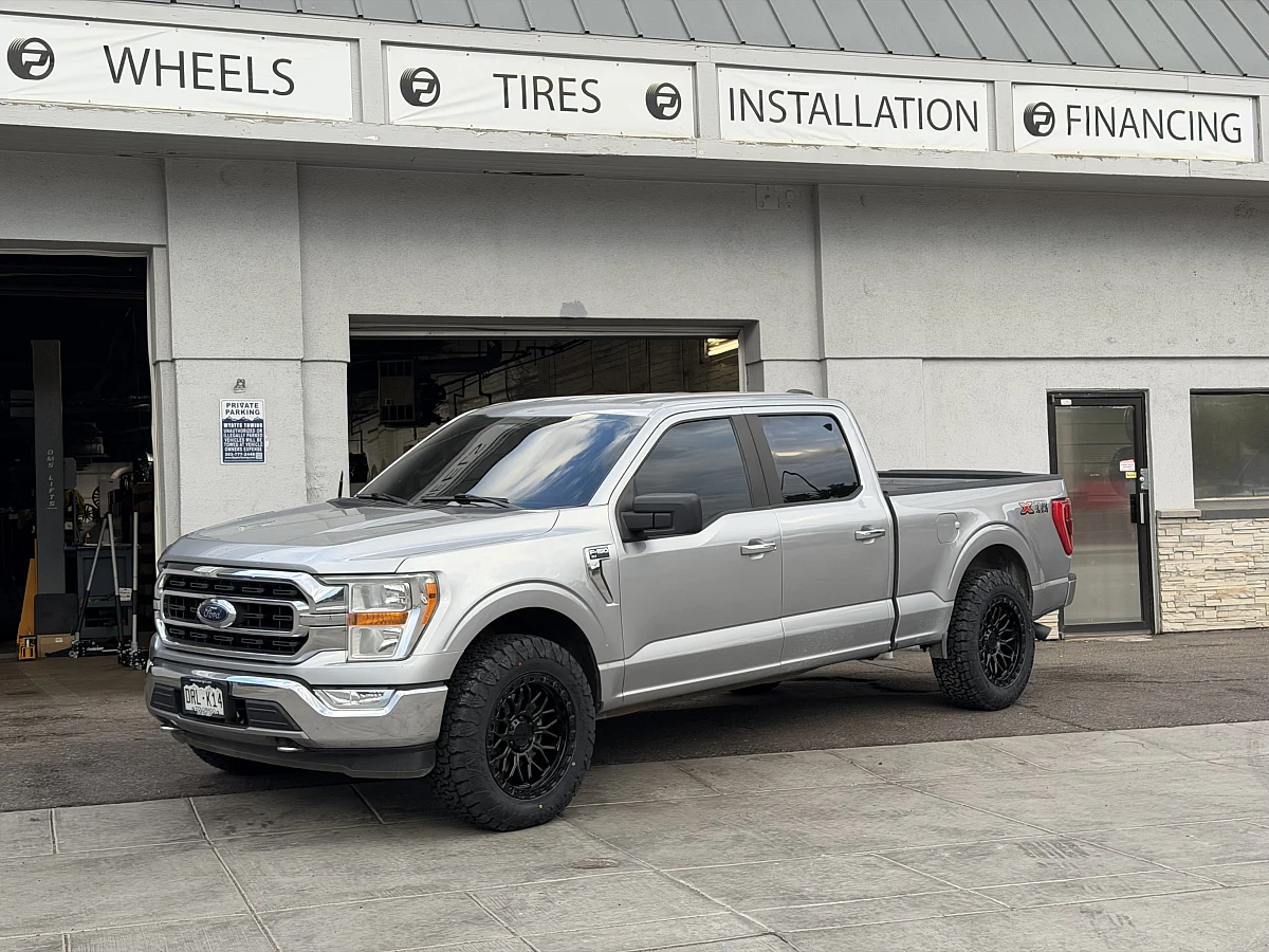 2021 Ford F-150 with Black Lock Off-Road Combat Rims