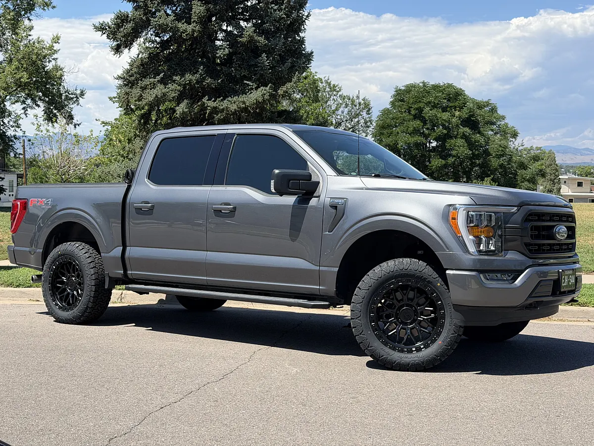 2022 Ford F-150 with Lock Off-Road Combat Black Wheels