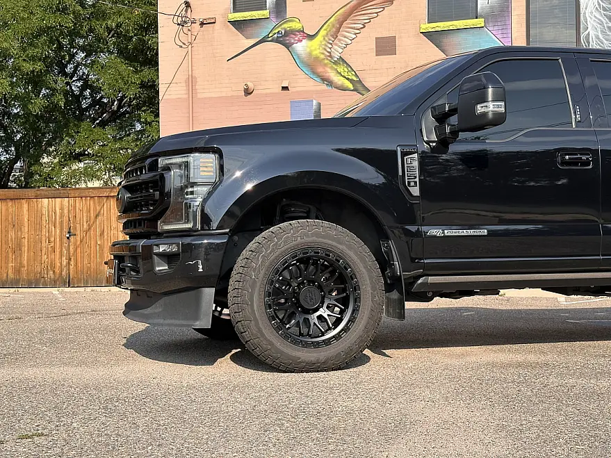 2022 Ford F-250 with Lock Off-Road Combat Black Rims