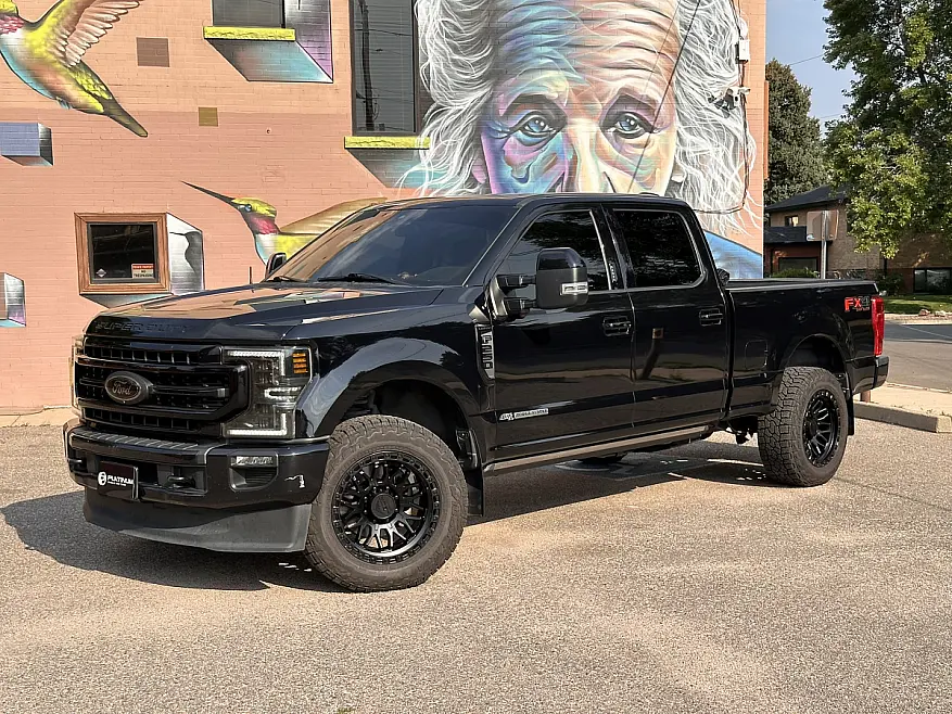Lock Off-Road Combat Black Aftermarket Wheel on 2022 Ford F-250