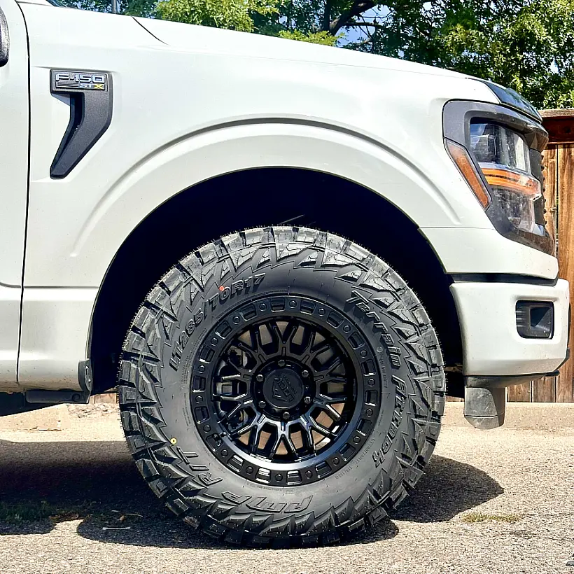 2025 Ford F-150 with Lock Off-Road Combat Black Wheels