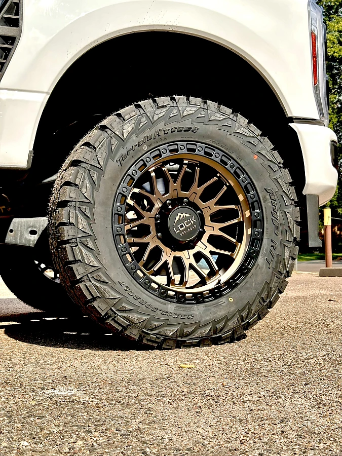 2026 Ford F-350 Equipped with Lock Off-Road Combat Bronze