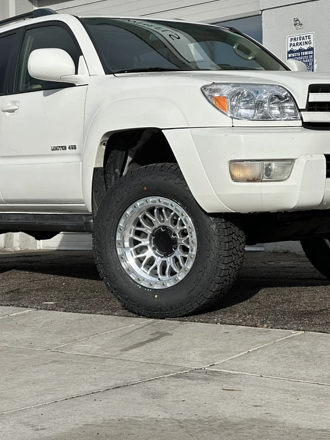 Lock Off-Road Combat Polished Silver Rim on 2009 Toyota 4Runner