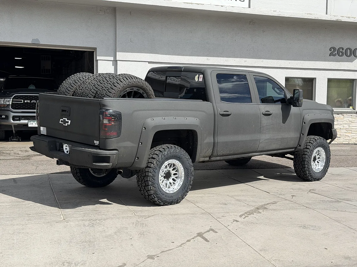 Lock Off-Road Combat Polished Silver Rim on 2016 Chevrolet Silverado 1500