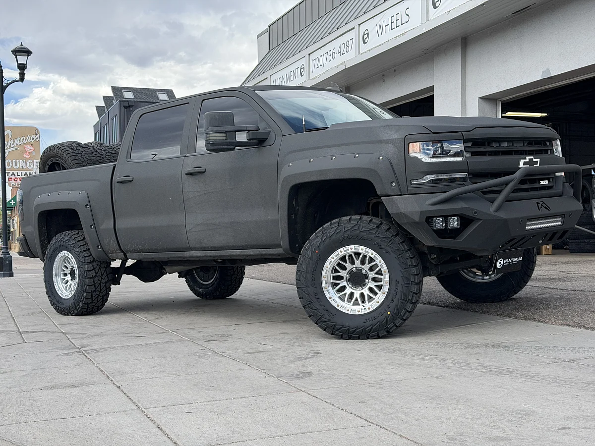 Lock Off-Road Combat Wheels in Polished Silver for 2016 Chevrolet Silverado 1500