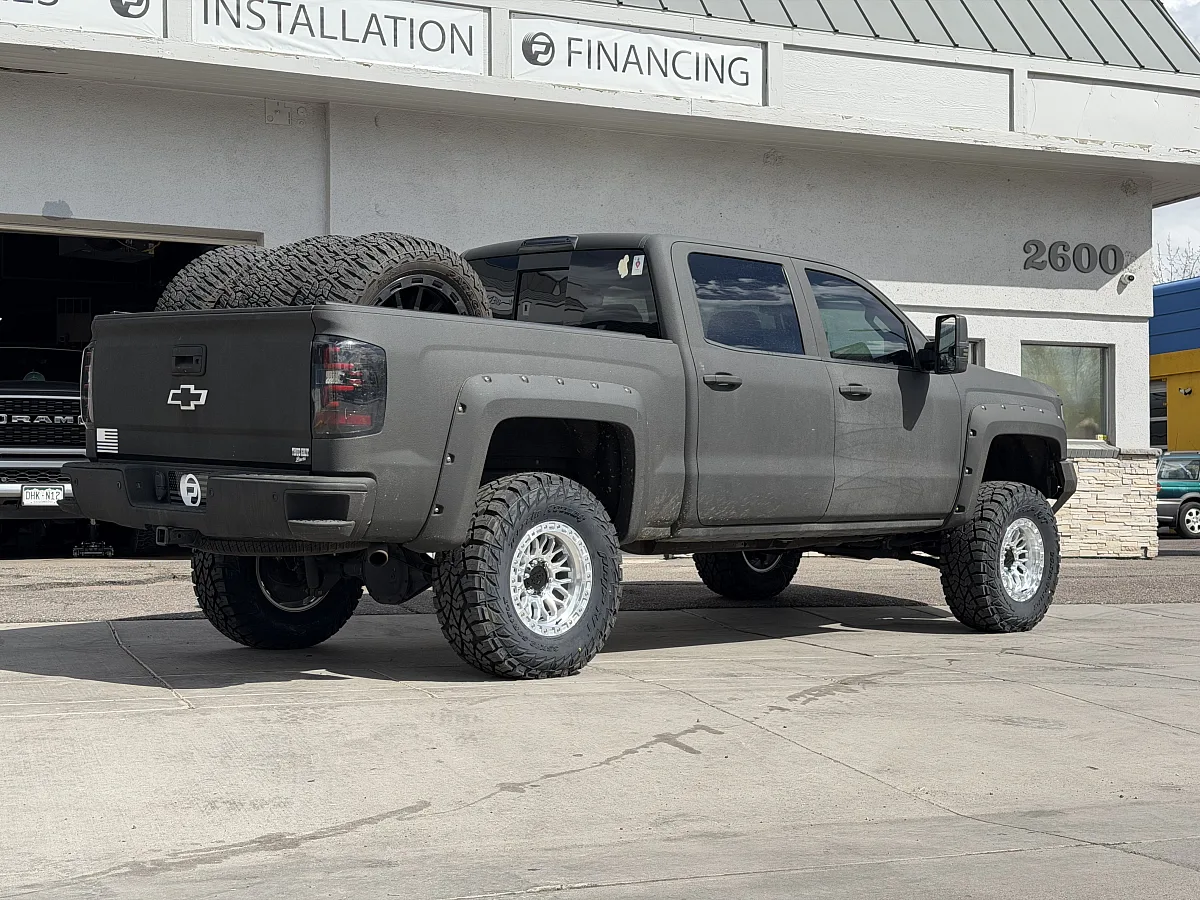 Lock Off-Road Polished Silver Combat Wheel on 2016 Chevrolet Silverado 1500