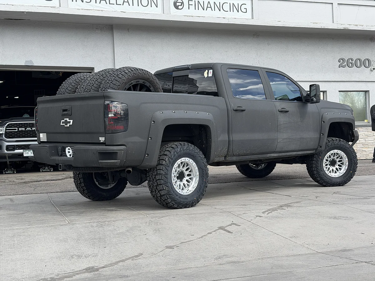 Polished Silver Lock Off-Road Combat Rim on 2016 Chevrolet Silverado 1500
