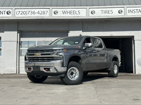 2024 Chevrolet Silverado 1500 with Lock Off-Road Combat Polished Silver Rims
