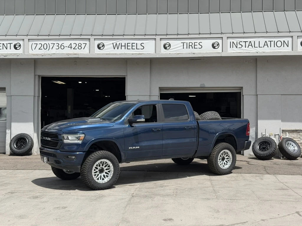 2024 RAM 1500 with Lock Off-Road Combat Polished Silver Wheels