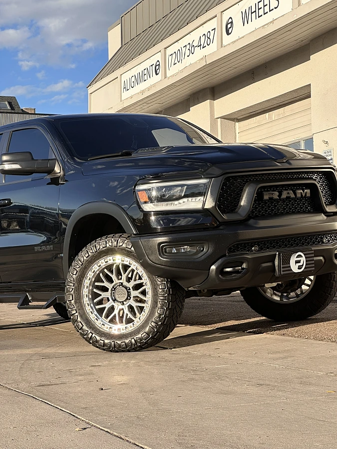 2025 RAM 1500 with Lock Off-Road Combat Polished Silver Rims