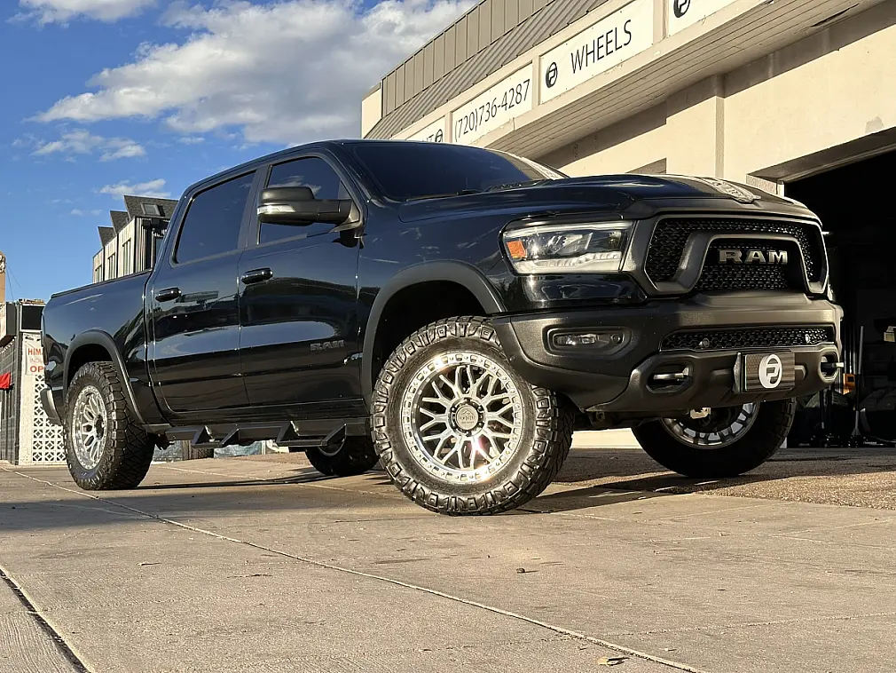 Lock Off-Road Combat Polished Silver Aftermarket Wheel on 2025 RAM 1500