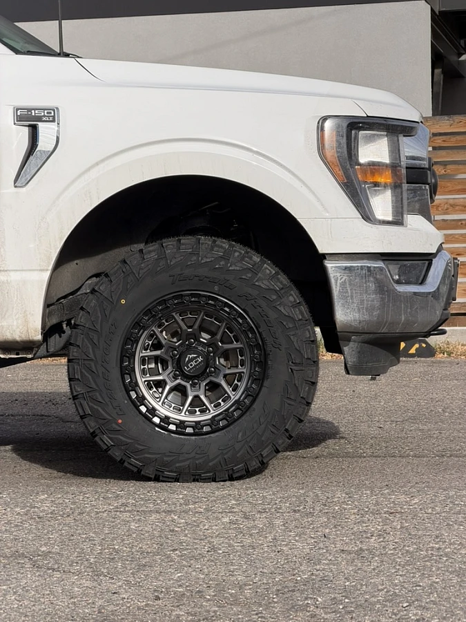 2026 Ford F-150 with Lock Off-Road Commando Charcoal Wheels