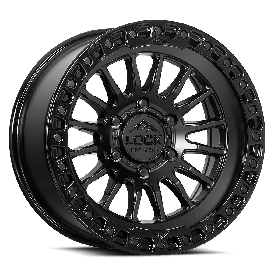 Matte Black w Gloss Black Ring finish