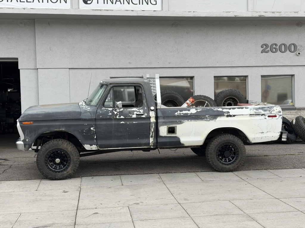 Lock Off-Road Lunatic Black Aftermarket Wheel on 1980 Ford F-250