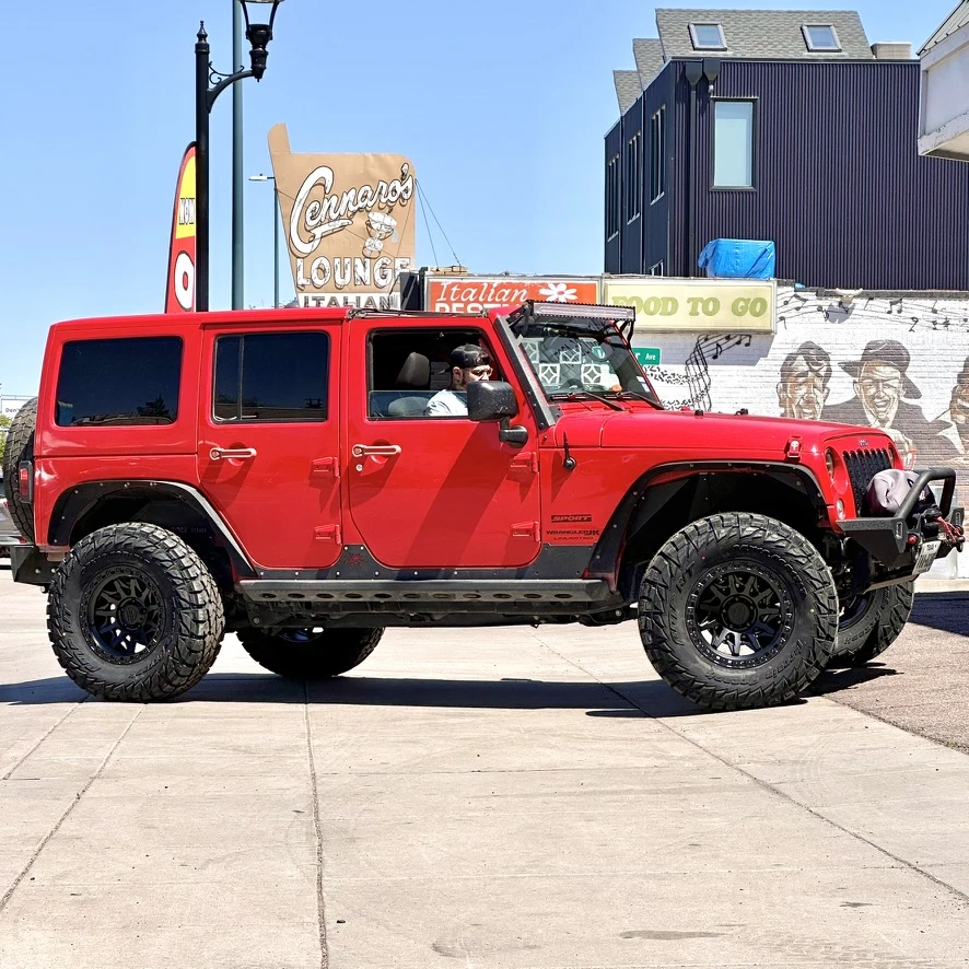 2017 Jeep Wrangler with Lock Off-Road Lunatic Black Wheels