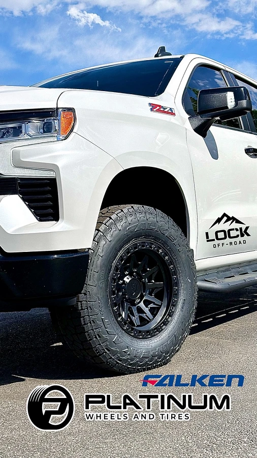 2025 Chevrolet Silverado 1500 with Black Lock Off-Road Lunatic Rims