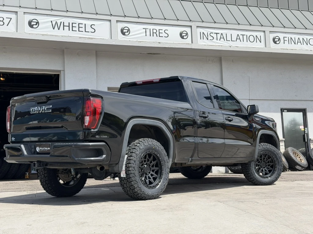 2025 GMC Sierra 1500 with Black Lock Off-Road Lunatic Rims
