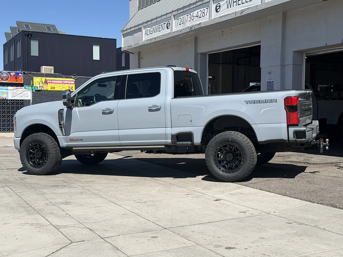 2026 Ford F-350 with Black Lock Off-Road Lunatic Rims