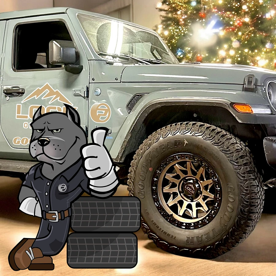 2024 Jeep Wrangler with Bronze Lock Off-Road Lunatic Rims