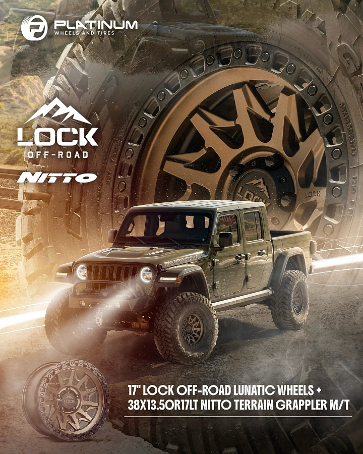 Bronze Lock Off-Road Lunatic on 2025 Jeep Gladiator