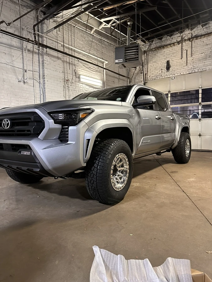 2025 Toyota Tacoma with Lock Off-Road Lunatic Polished Silver Wheels