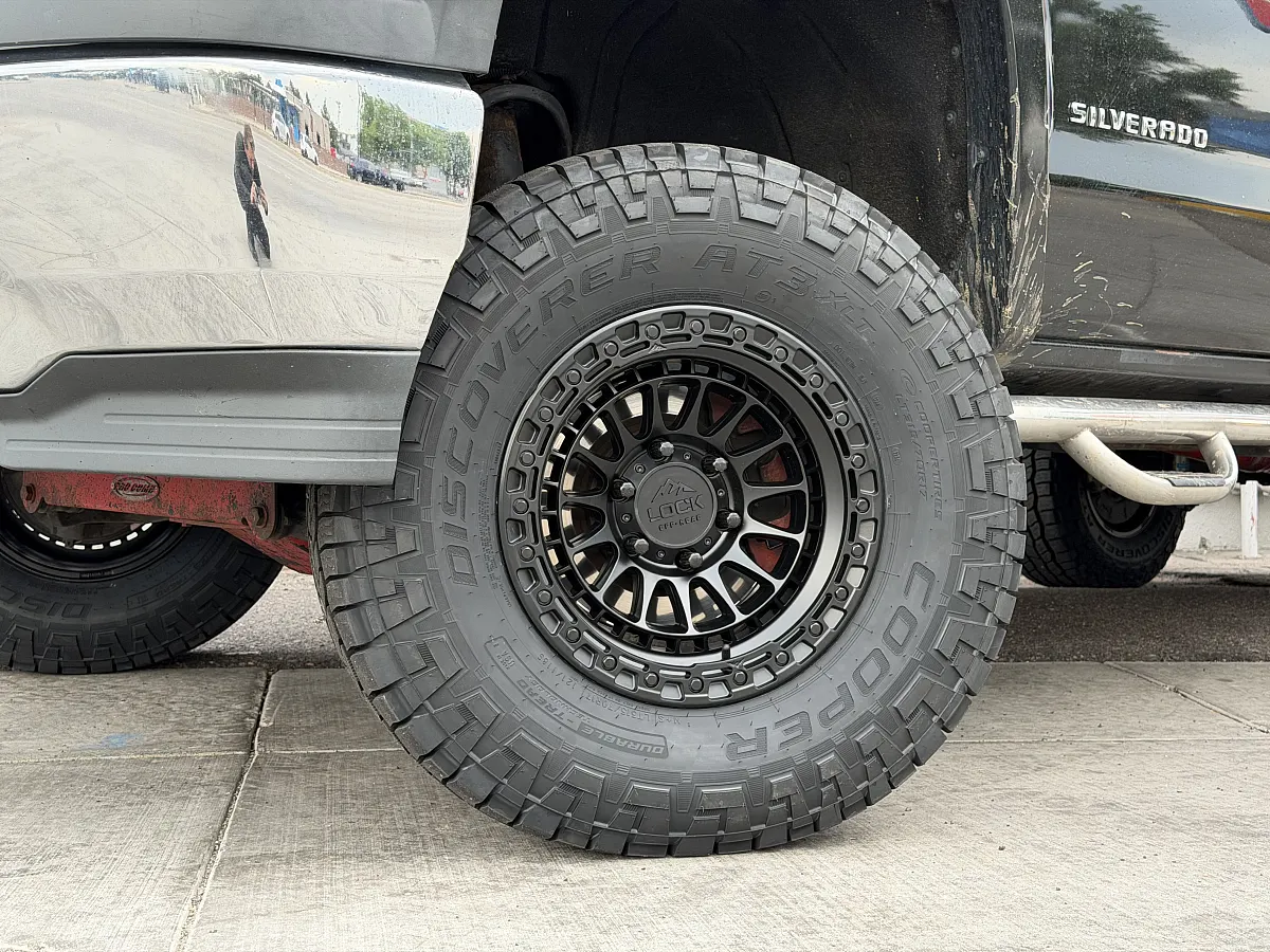 2016 Chevrolet Silverado 1500 with Lock Off-Road Mojave Black Wheels