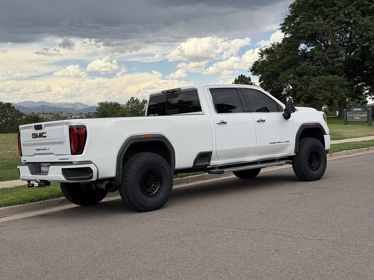 2020 GMC Sierra 2500HD with Black Lock Off-Road Mojave Rims