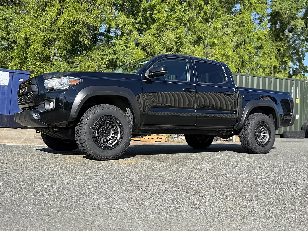 2021 Toyota Tacoma with Lock Off-Road Mojave Charcoal Wheels