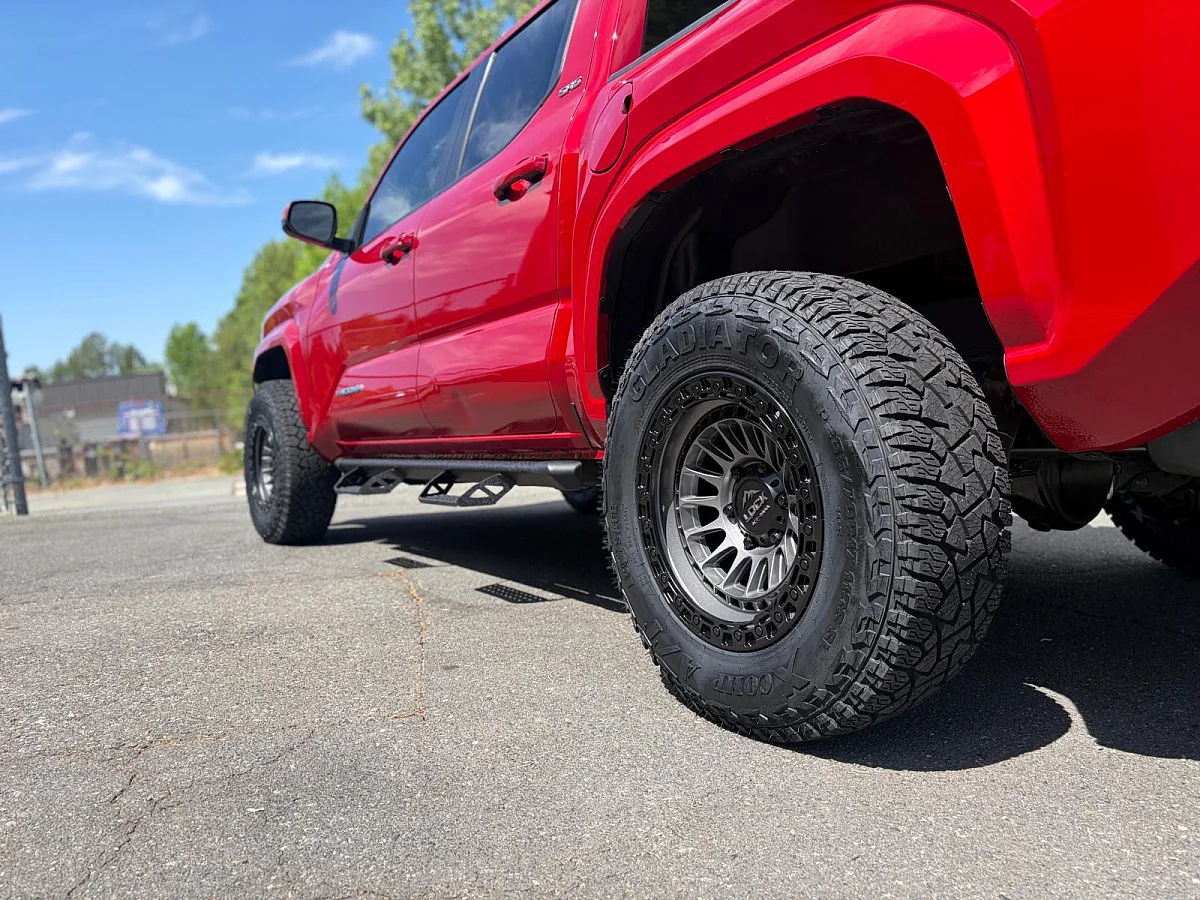 2022 Toyota Tacoma with Lock Off-Road Mojave Charcoal Wheels