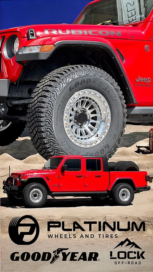 Lock Off-Road Mojave Polished Aftermarket Wheel on 2026 Jeep Gladiator