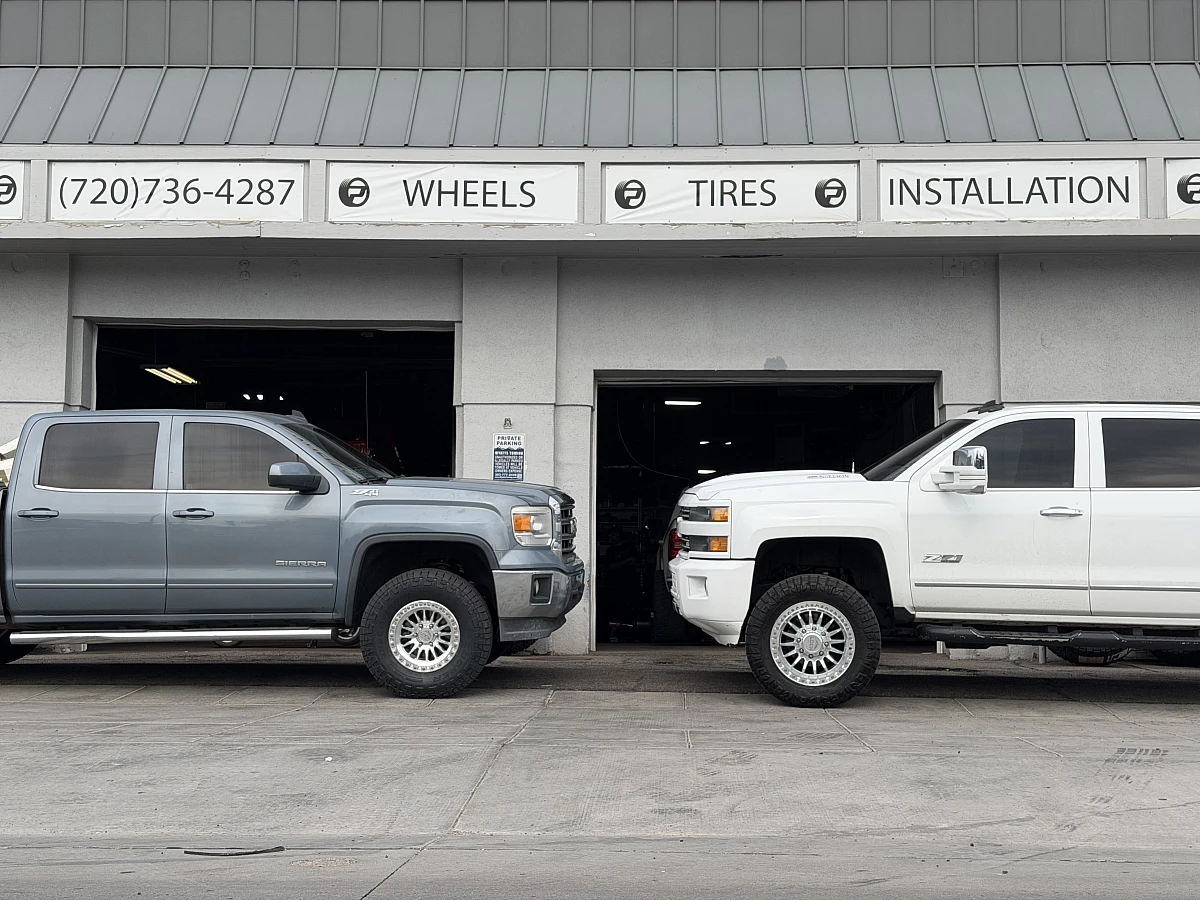 2016 Chevrolet Silverado 2500HD with Machined Silver Lock Off-Road Trail Rims