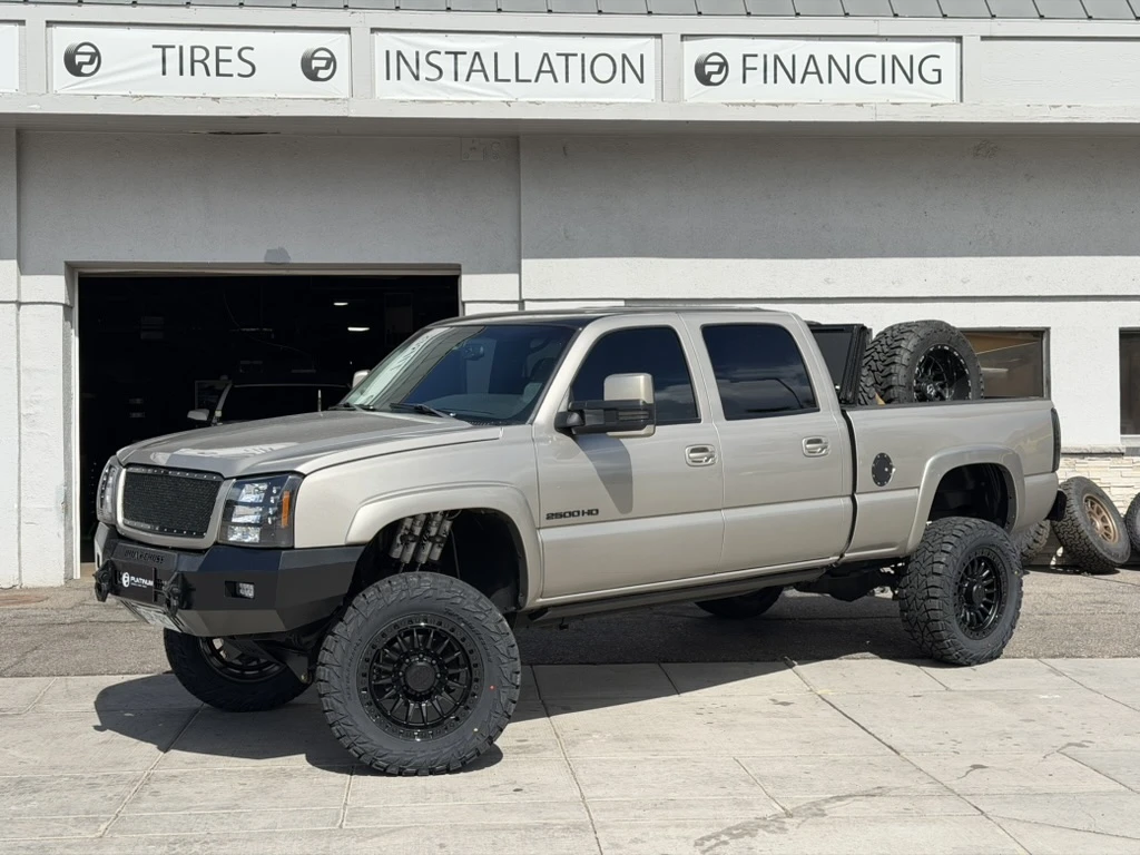 Matte Black Lock Off-Road Trail Rim on 2003 Chevrolet Silverado 2500HD